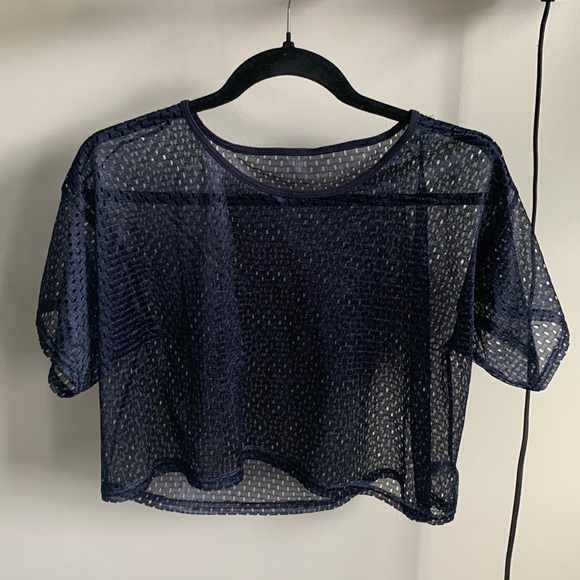 🔥🔥🔥American Apparel Blue Crop Top in One Size - Picture 1 of 3